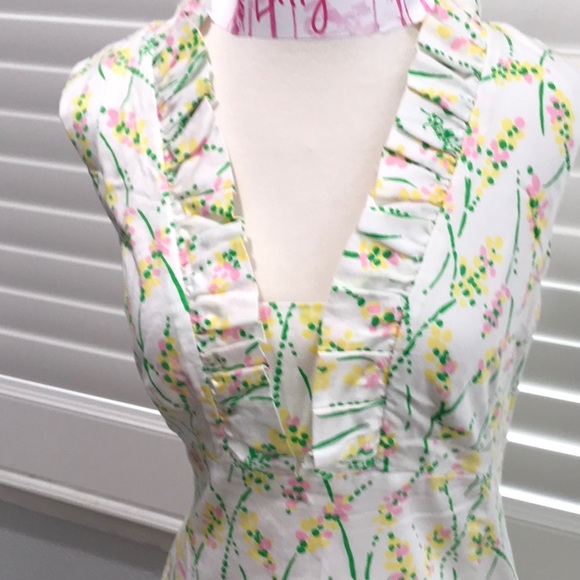 LILLY PULITZER VINTAGE GRASSHOPPERS AND HOLLYHOCKS - Picture 2 of 8